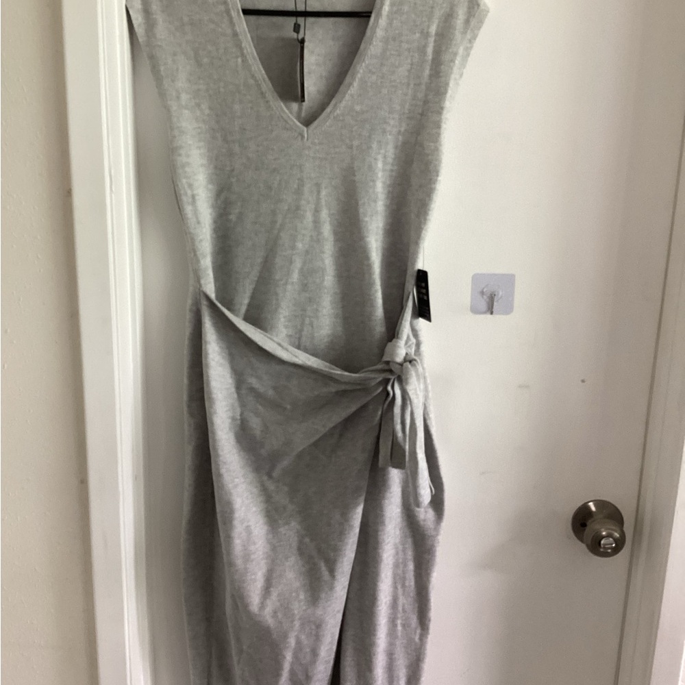 Express Light Gray Midi Dress